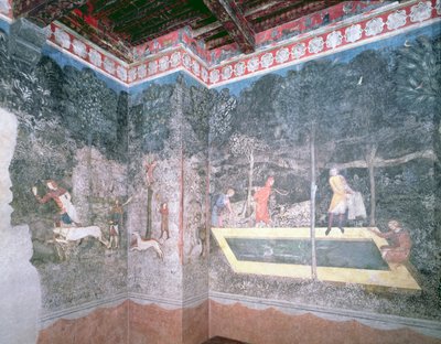 View of the Stag Room by French School